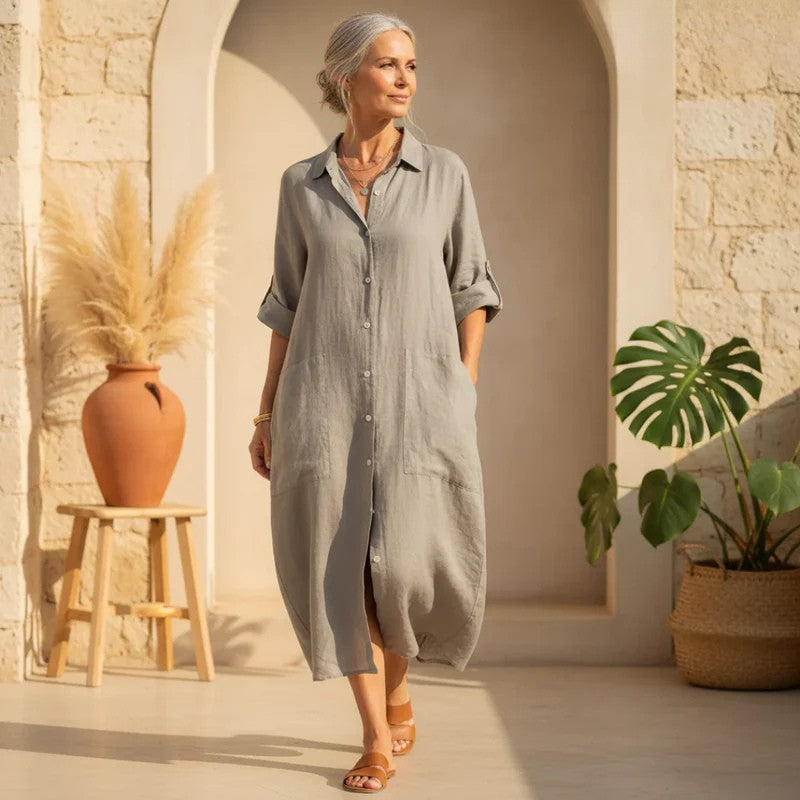 paige shirt dress Paige Wrap Dress With V-Neck Shape in Poolside Stripe XL / Poolside Stripe