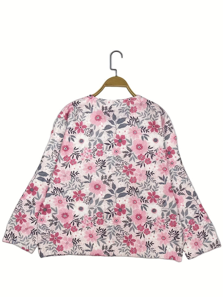 Fiona-Floral Print Cardigan