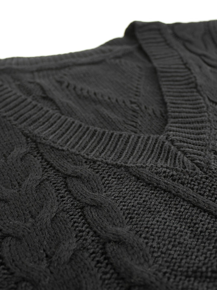 Wrenley | Women's Cable Knit V-Neck Sweater Vest