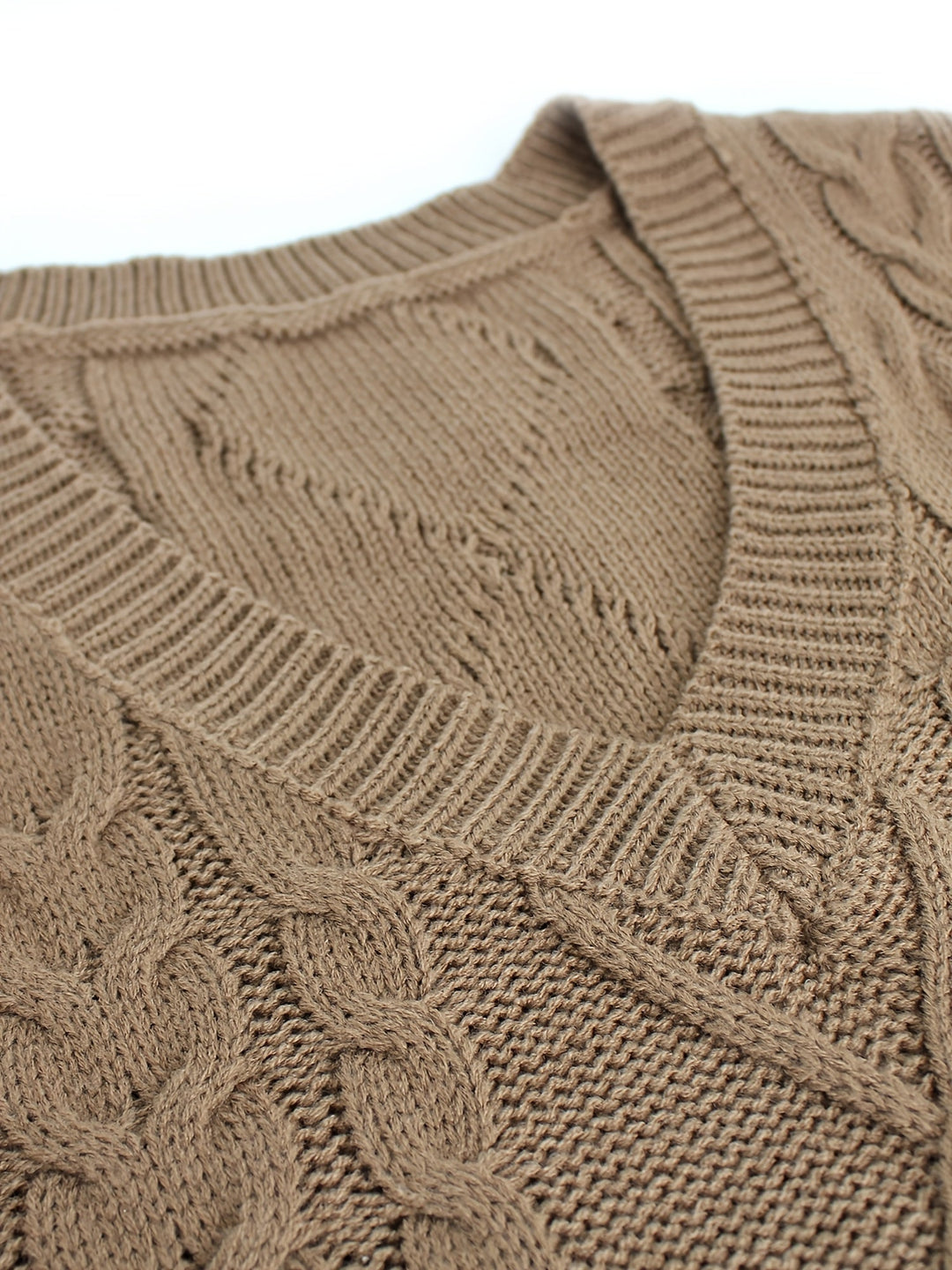 Wrenley | Women's Cable Knit V-Neck Sweater Vest