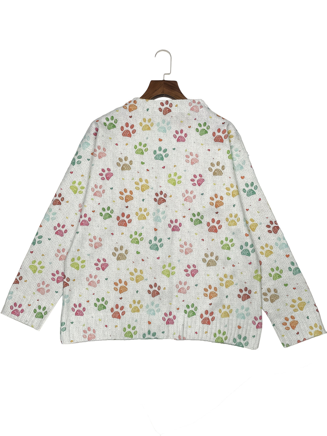 Sherry-Colourful Paw Print Cardigan