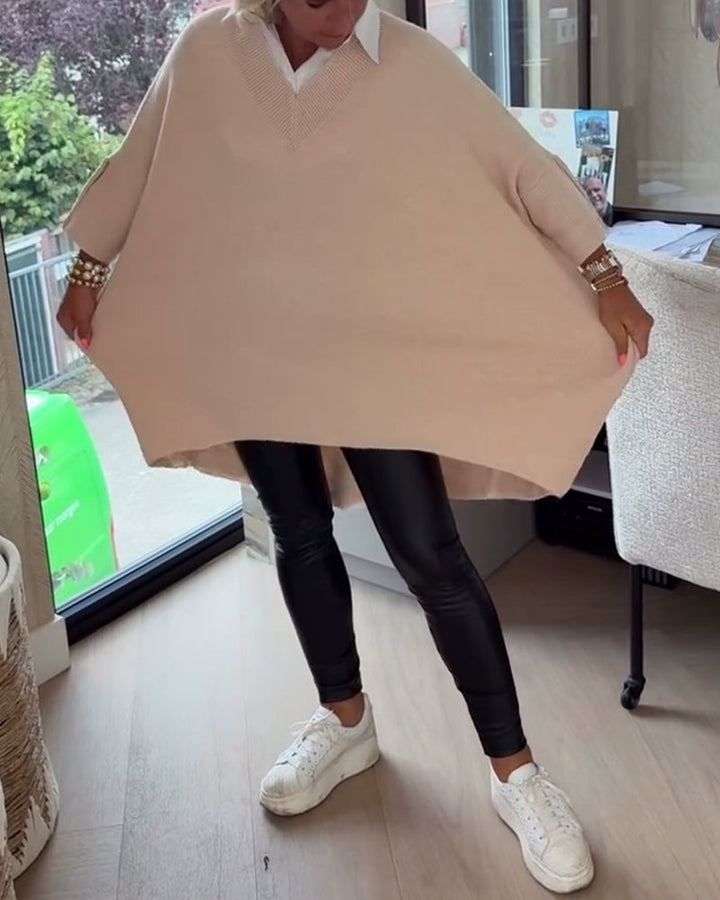 Verity™- V neck Jumper With Button Cuffs