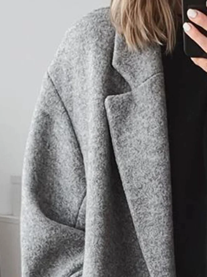 Fiona | Women's Oversized Long Overcoat with Notch Lapel