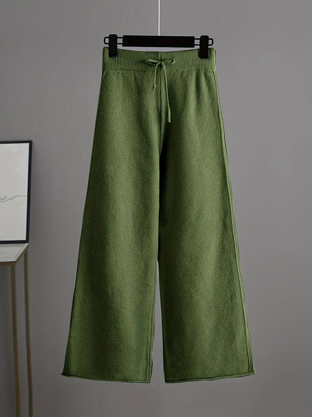 Freya | Women's Ribbed Sweater and Wide-Leg Knitted Pants Set
