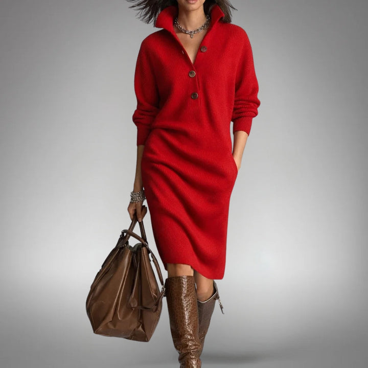 Arabella | Women's High Neck Oversized Sweater Dress
