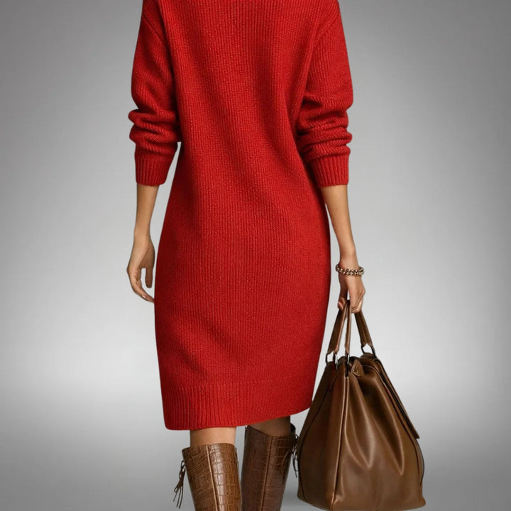 Arabella | Women's High Neck Oversized Sweater Dress