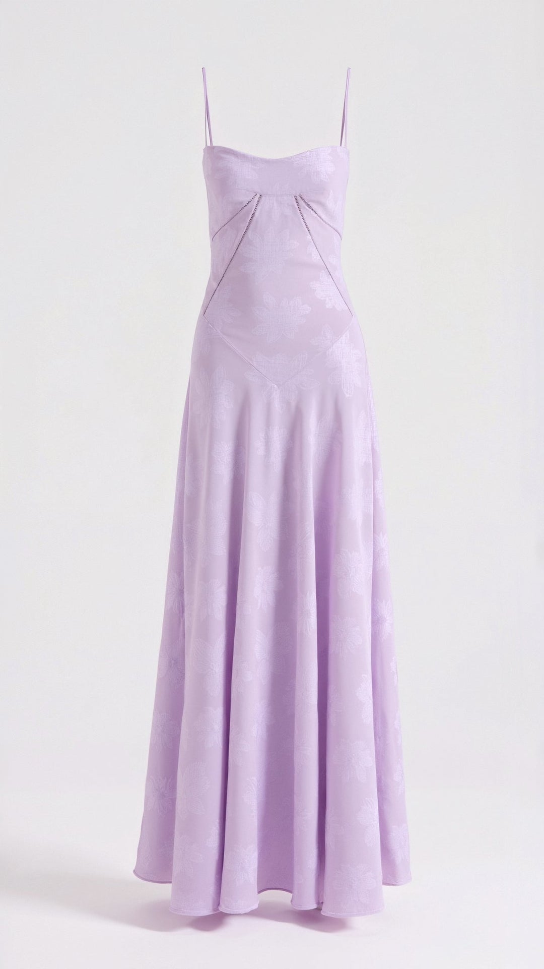 Jacquard Bustier Sweetheart Spaghetti Strap Maxi Dress - Formal Evening Gown