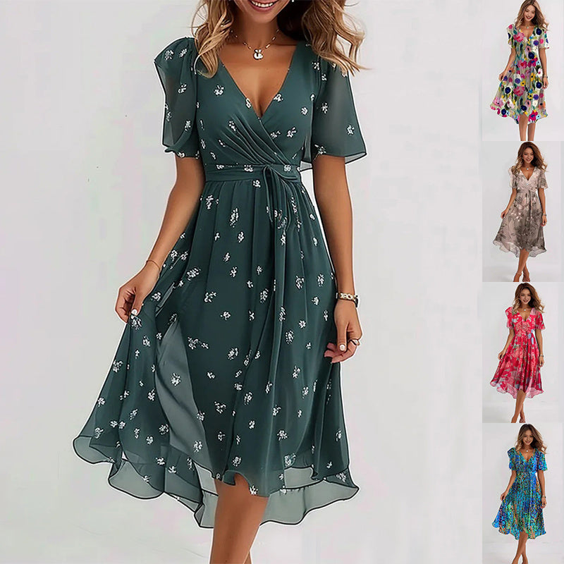 Juniper - Vibrant Abstract Midi Dress