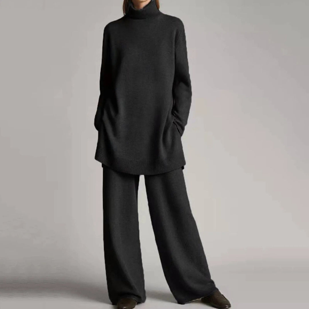 Bellamy | Women's Turtleneck Sweater Set with Wide-Leg Pants