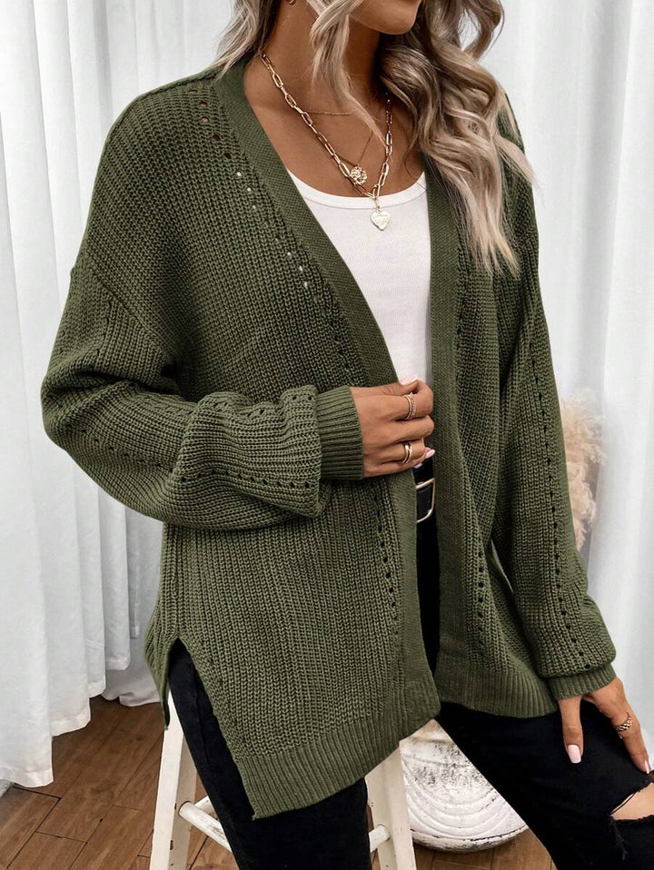 Anneliese | Women's Drop Shoulder Pointelle Knit Cardigan