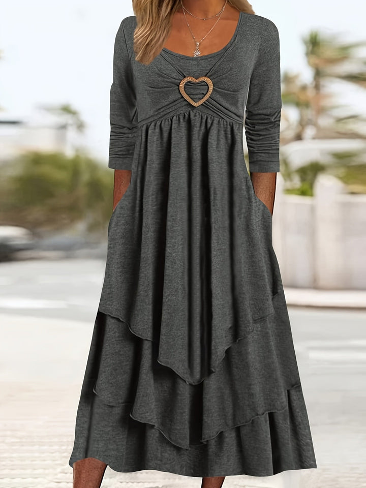Angie™-Elegant Dress with Heart Detail