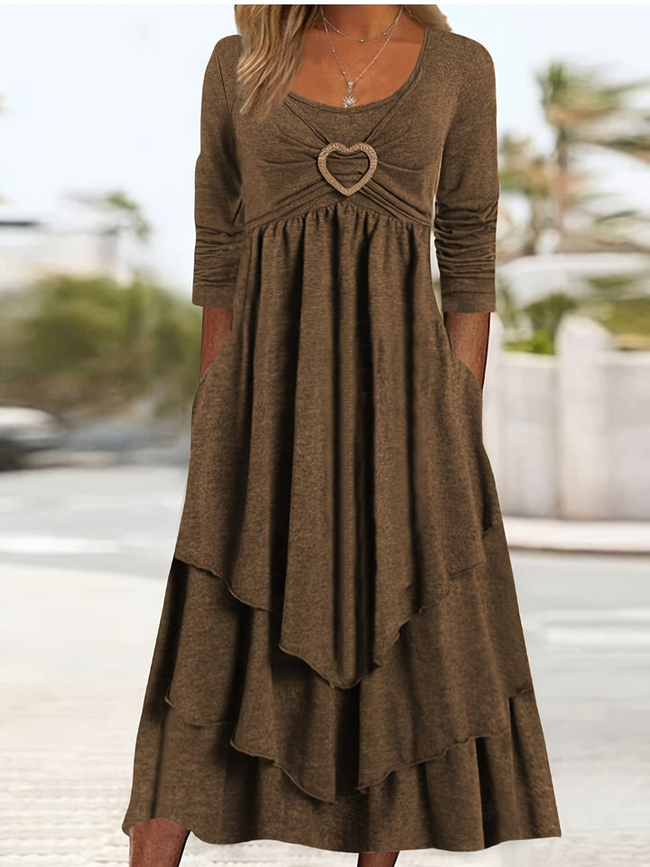 Angie™-Elegant Dress with Heart Detail