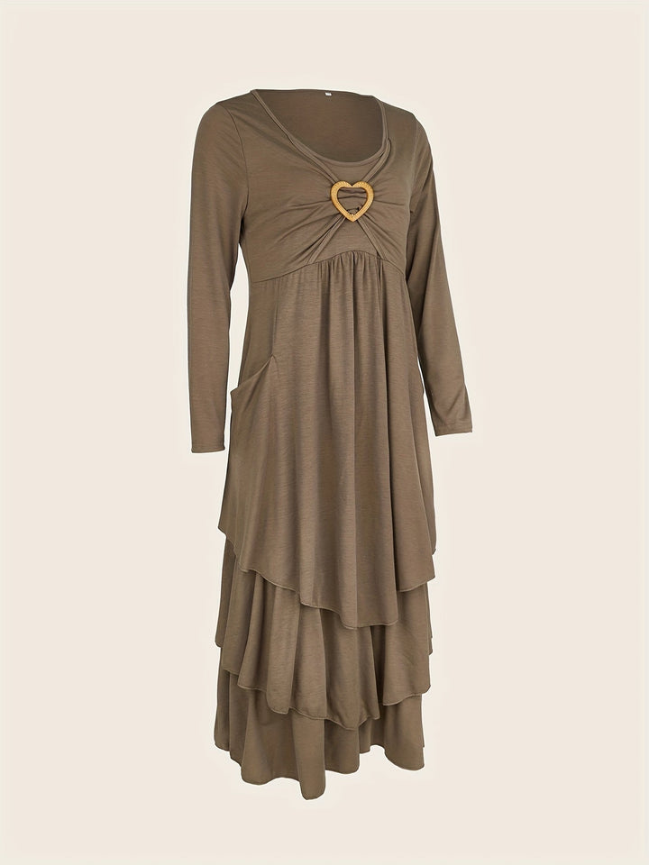 Angie™-Elegant Dress with Heart Detail