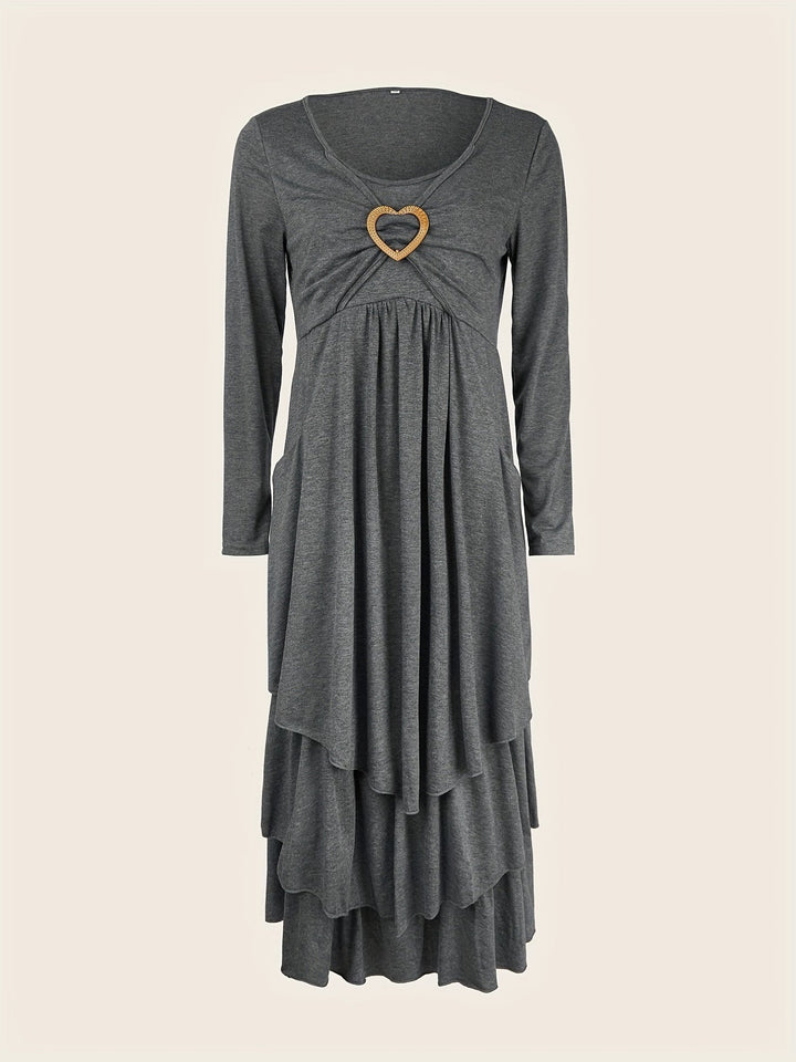 Angie™-Elegant Dress with Heart Detail
