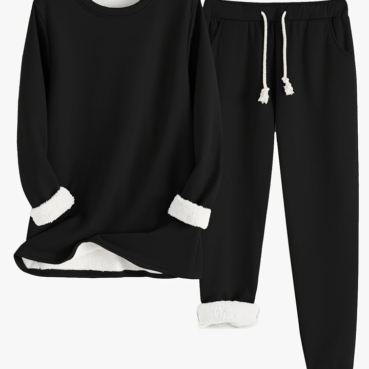 Wren | Women's Fleece-Lined Sweatshirt and Jogger Set