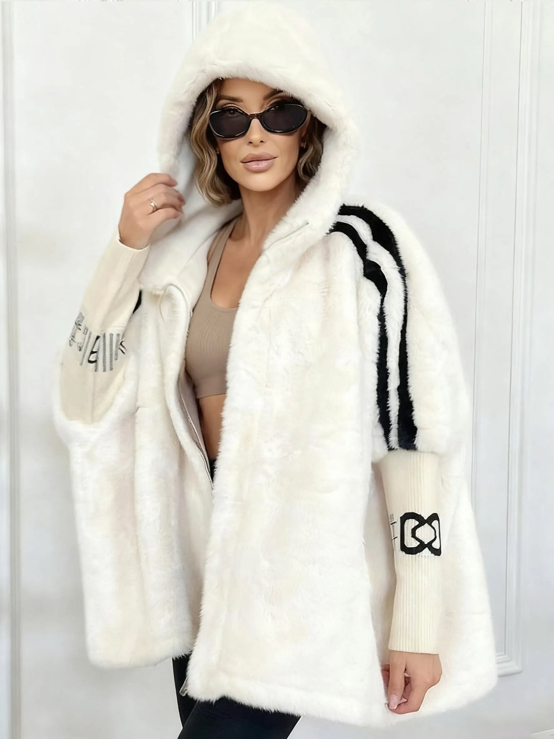 BRIELLE™ | Statement Faux Fur Hooded Jacket