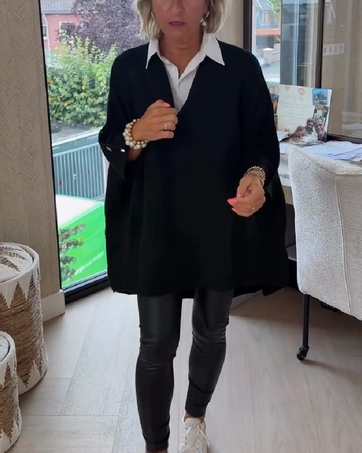 Verity™- V neck Jumper With Button Cuffs