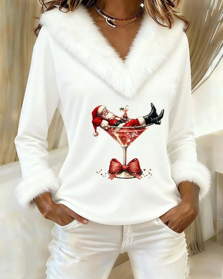 Ginnie- Santa V neck Jumper