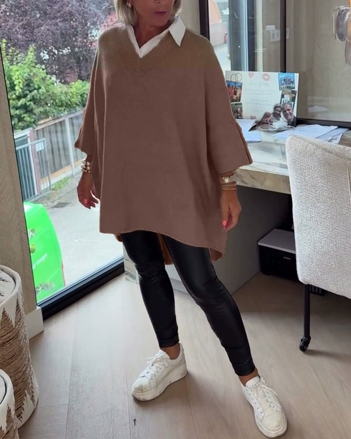 Verity™- V neck Jumper With Button Cuffs