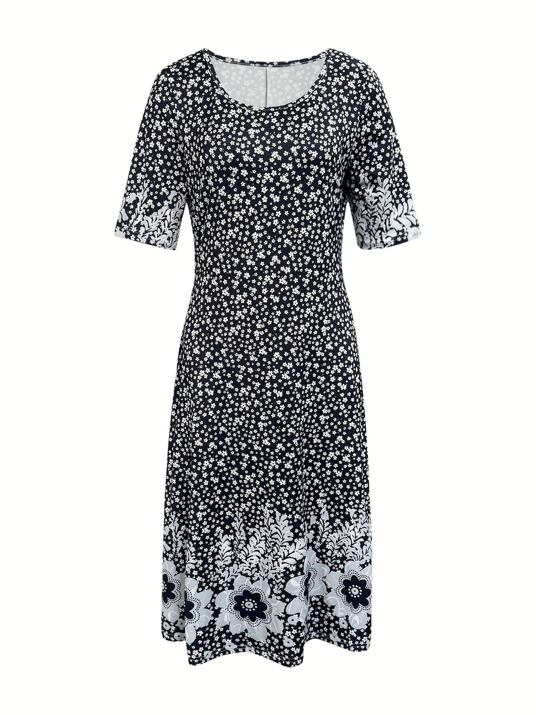 Fliss™-Floral Peplum Dress