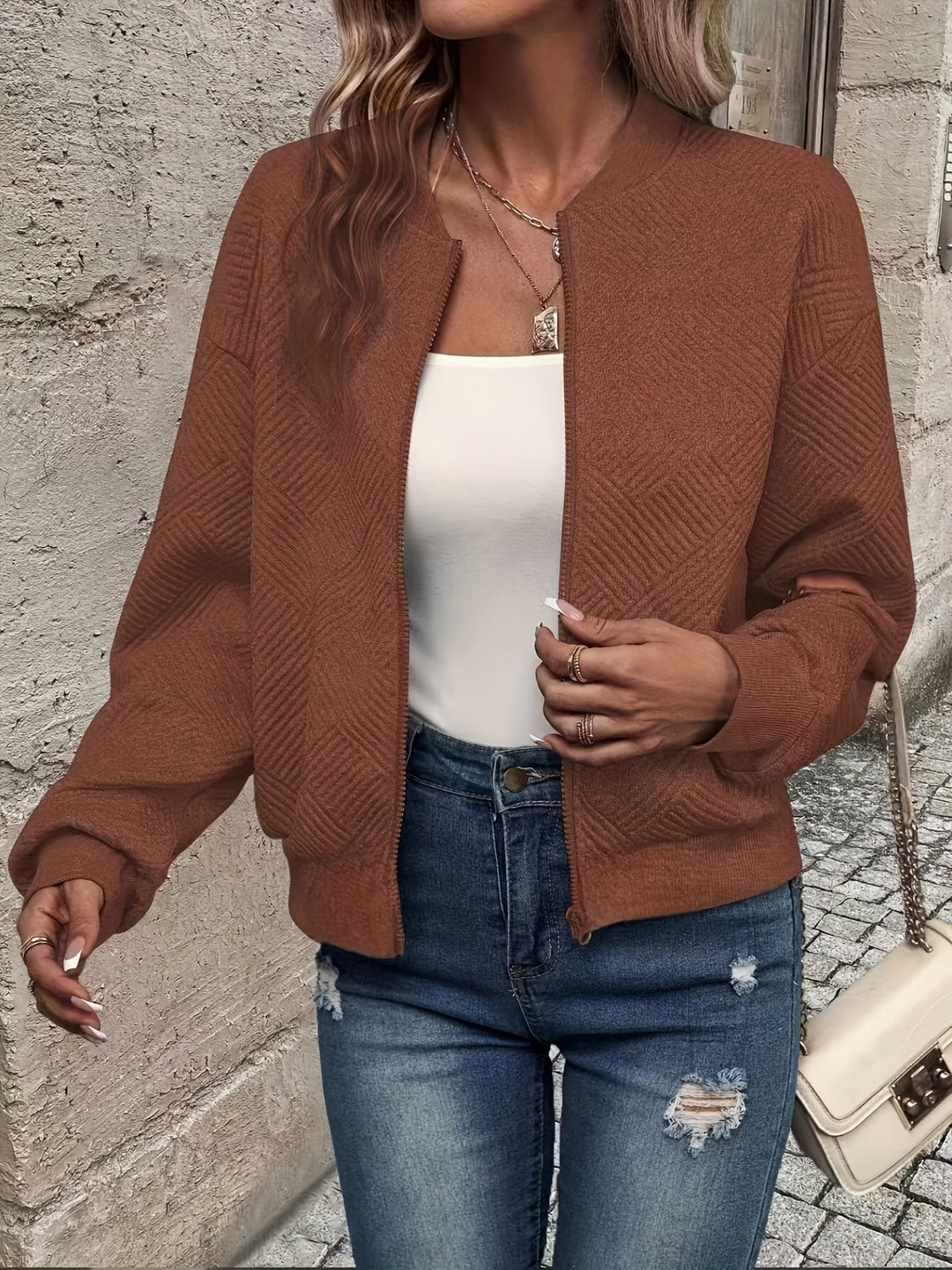 Juliette | Women's Cropped Quilted Bomber Jacket