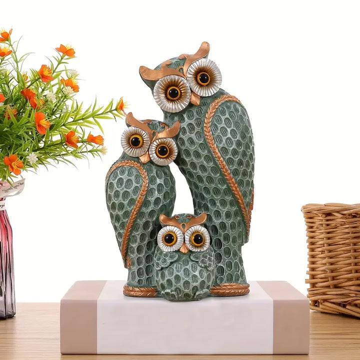EchoOwlet - Modern Owl Family Figurine