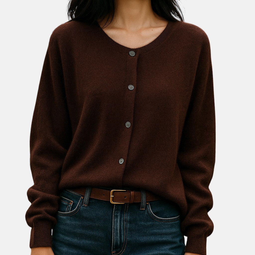 Nivola | Women's Button-Up Crew Neck Cardigan