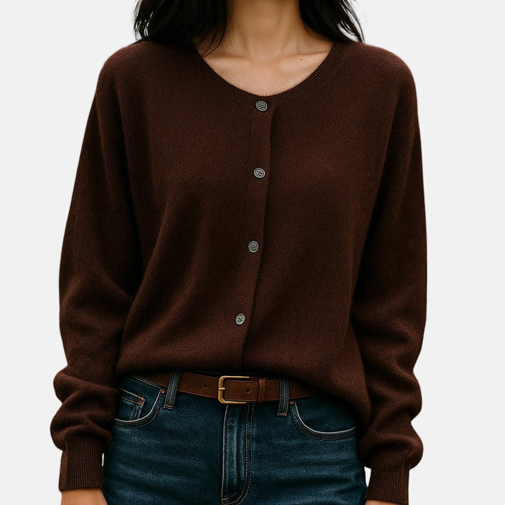 Nivola | Women's Button-Up Crew Neck Cardigan