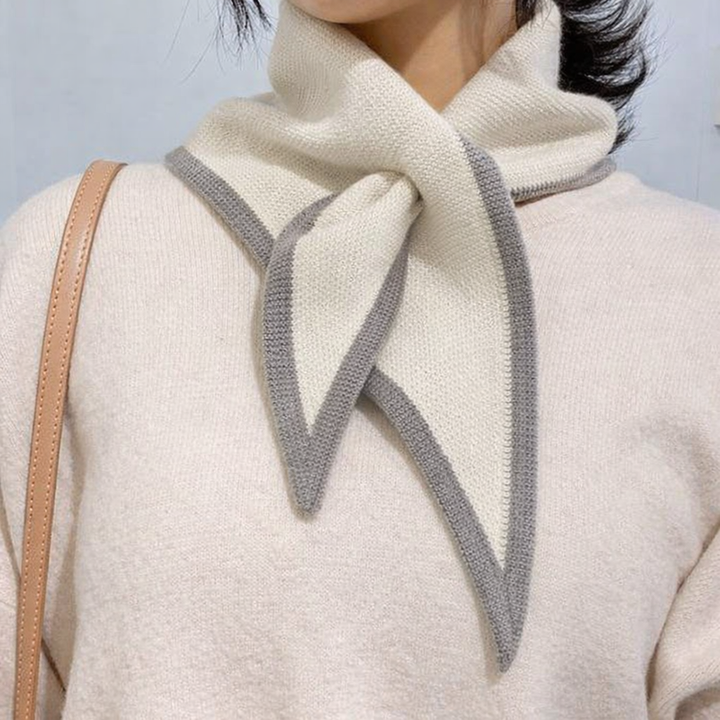 Juniper | Women’s Triangle Knit Neck Scarf with Contrast Trim