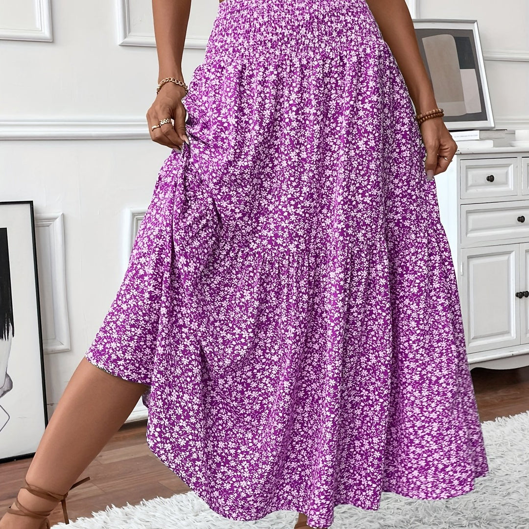 Malika – Tiered Floral Maxi Skirt