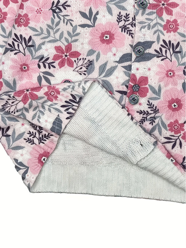 Fiona-Floral Print Cardigan