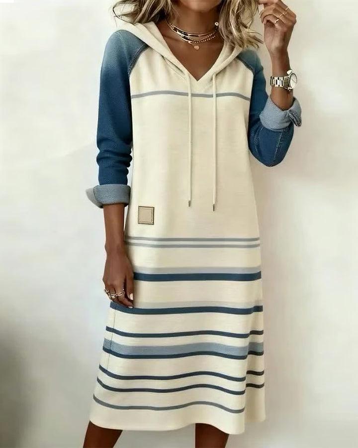 Luna™ - Striped Hooded Dress