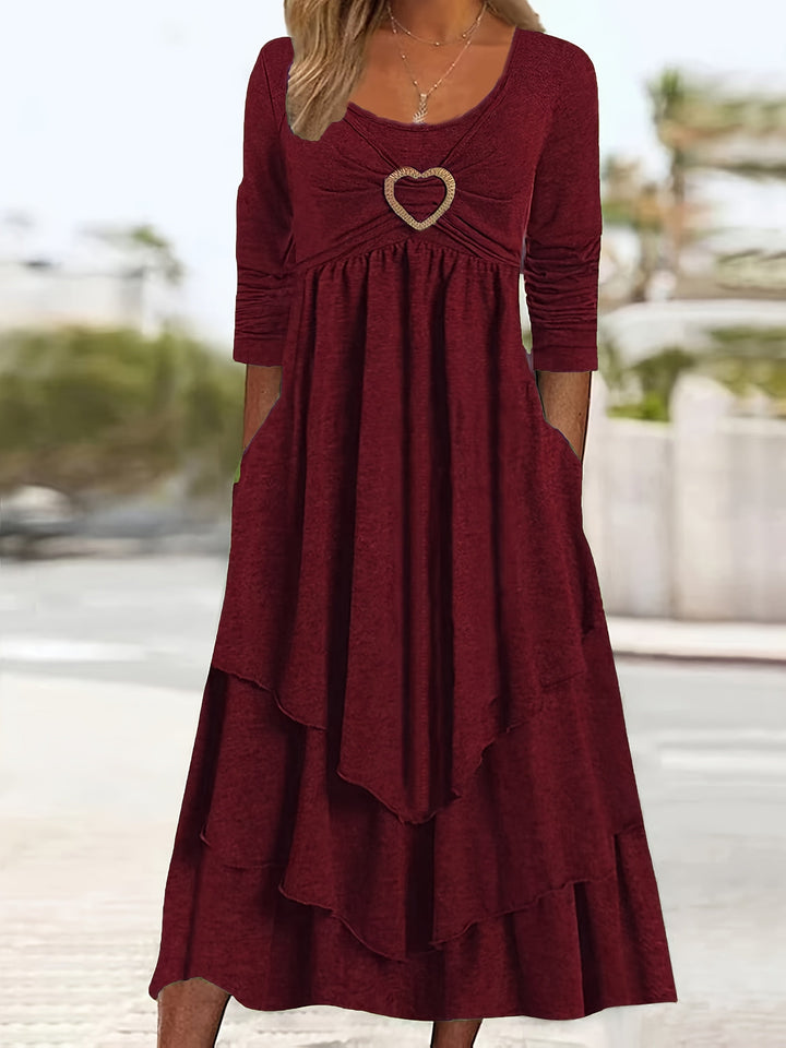 Lucile™-PLUS SIZE-Long Sleeve Dress