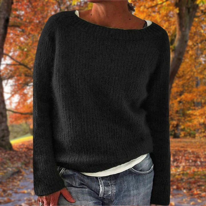 Sylvie | Women's Boat Neck Layered Knit Sweater