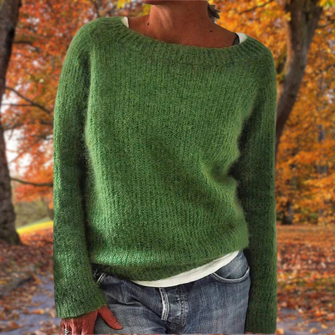 Sylvie | Women's Boat Neck Layered Knit Sweater