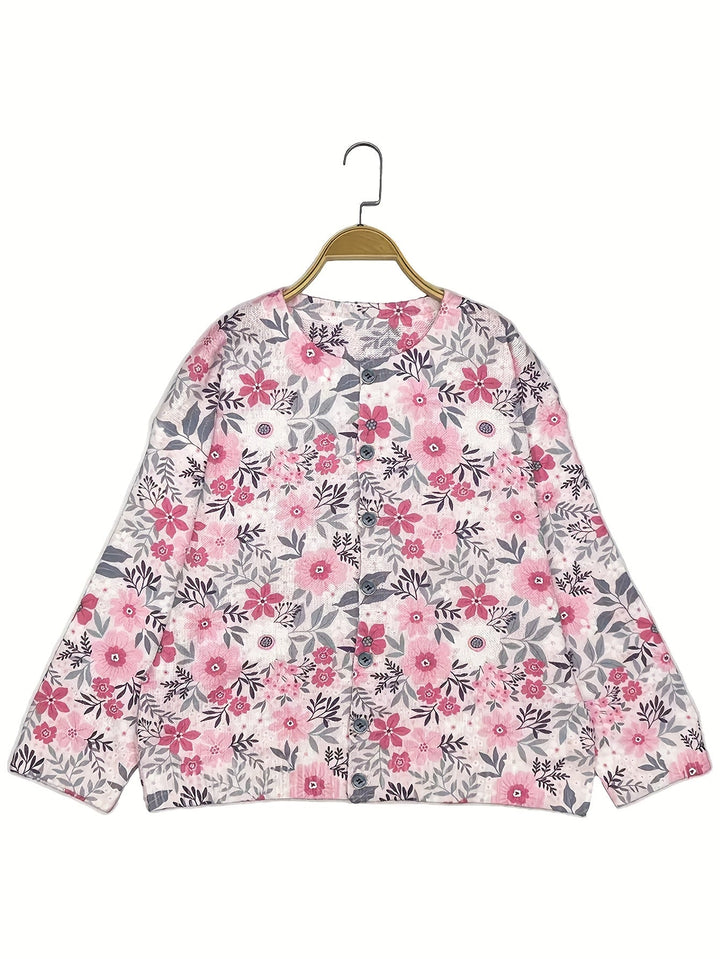 Fiona-Floral Print Cardigan