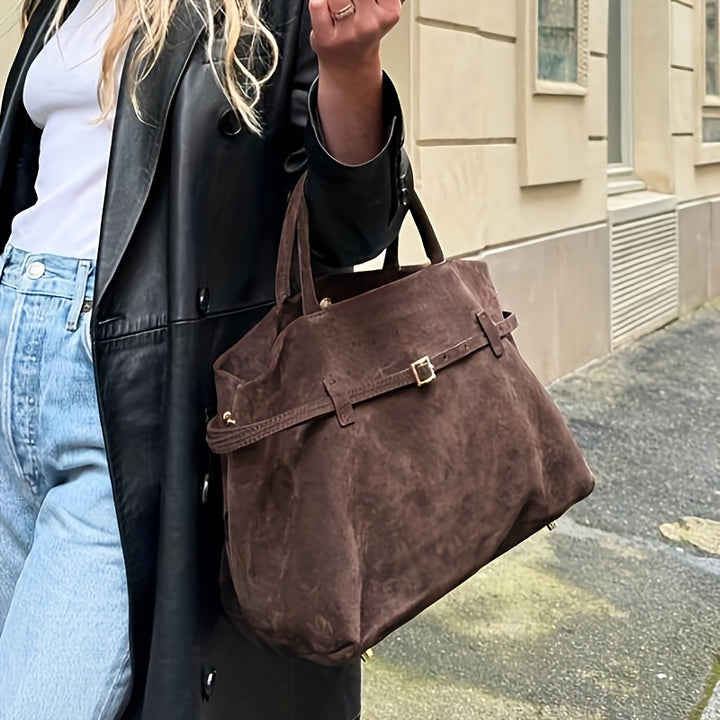 Indiya™ - Elegant Suede Tote Bag
