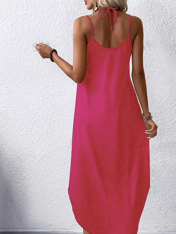 Floral Print Slit Cami Maxi Dress for Vacation Style