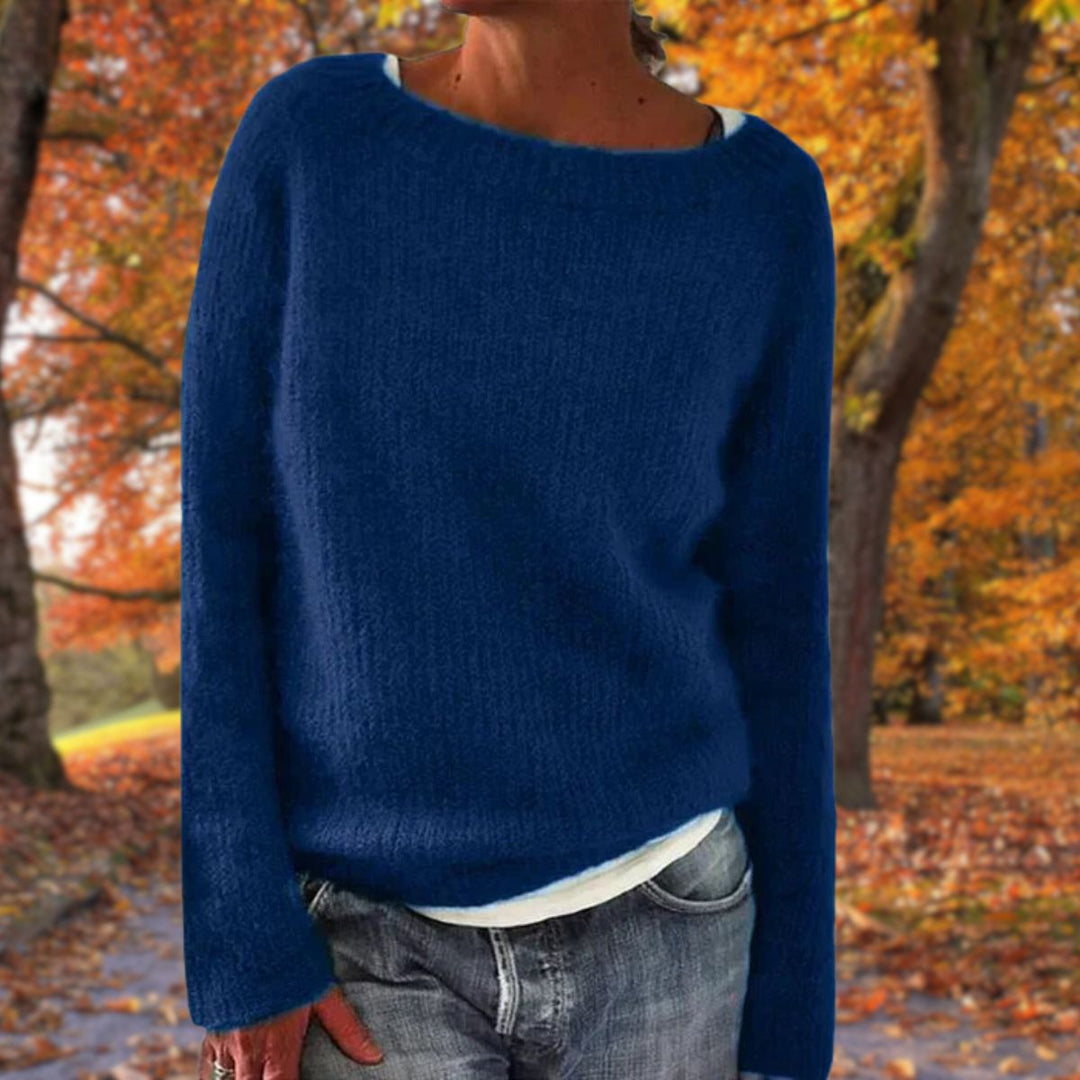 Sylvie | Women's Boat Neck Layered Knit Sweater