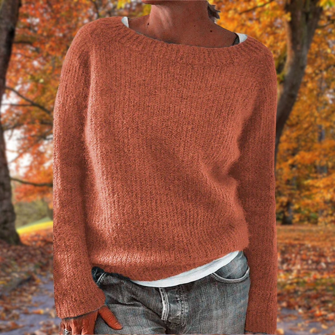 Sylvie | Women's Boat Neck Layered Knit Sweater