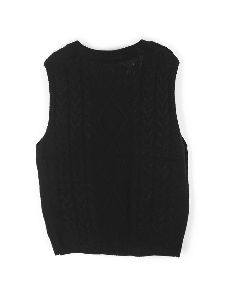 Wrenley | Women's Cable Knit V-Neck Sweater Vest