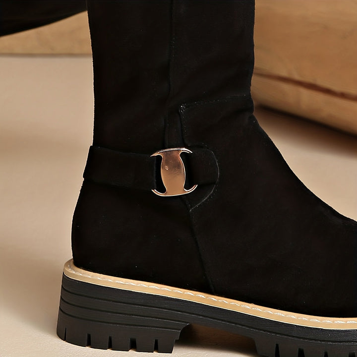 Rosalinde | Women's Chunky Platform Knee-High Combat Boots