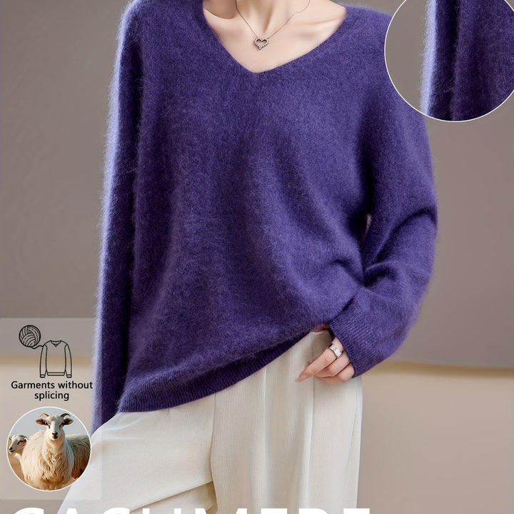 Colette | Women's Cashmere Wool Blend V-Neck Sweater