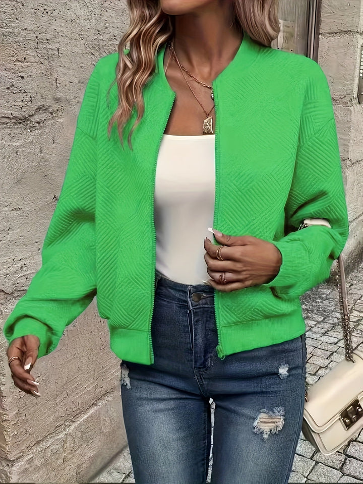 Juliette | Women's Cropped Quilted Bomber Jacket