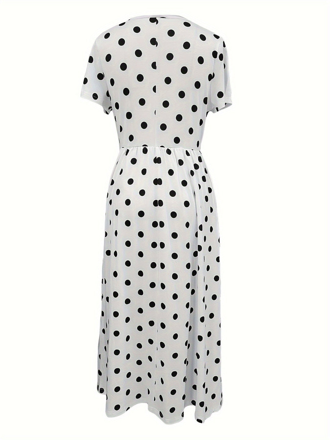 Serean™-Chic Polka Dot Midi Dress