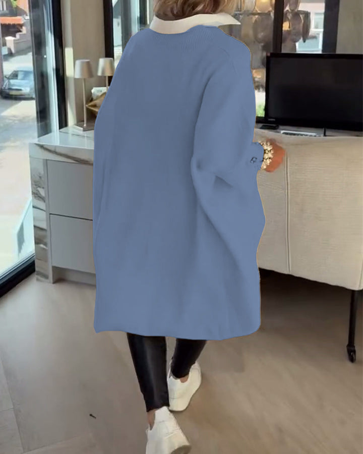 Verity™- V neck Jumper With Button Cuffs