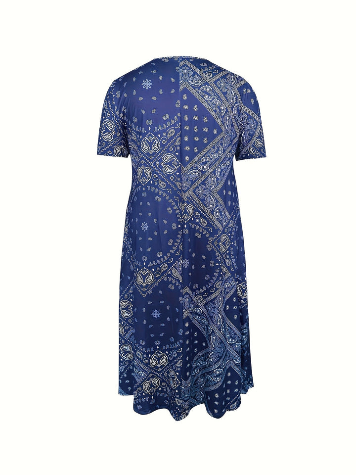 Yuki™-Casual Paisley Print Dress