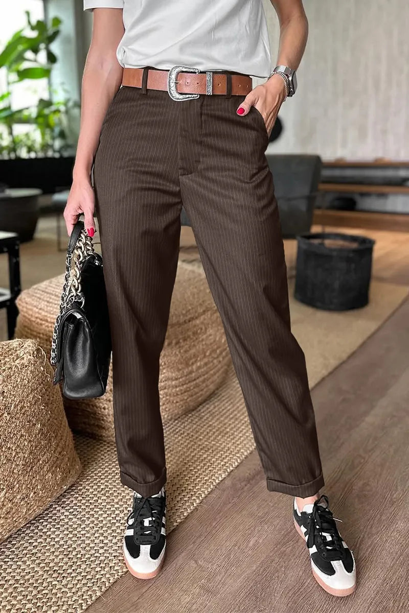 Mathilda | Elegant, Figure-Flatting Striped Trousers