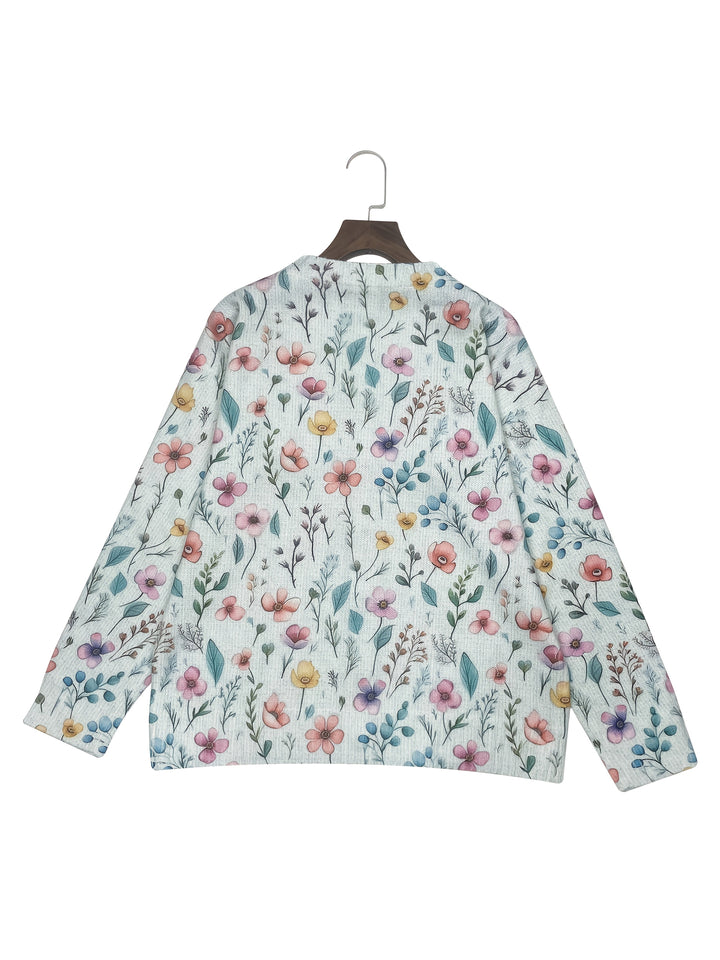Fetiya-Floral Print Cardigan