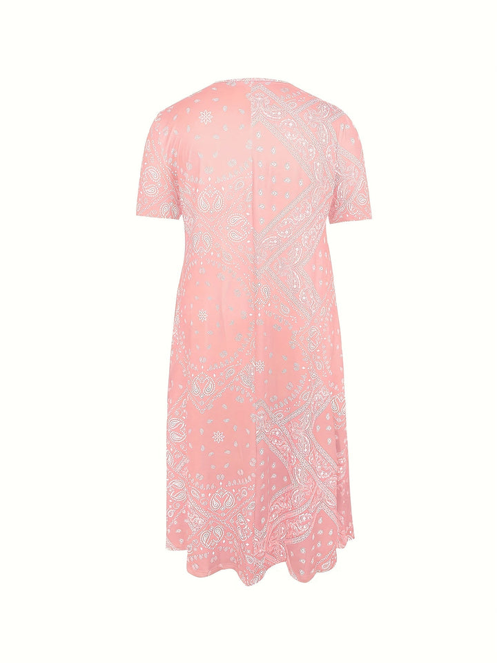 Cassie™-Casual Paisley Print Dress